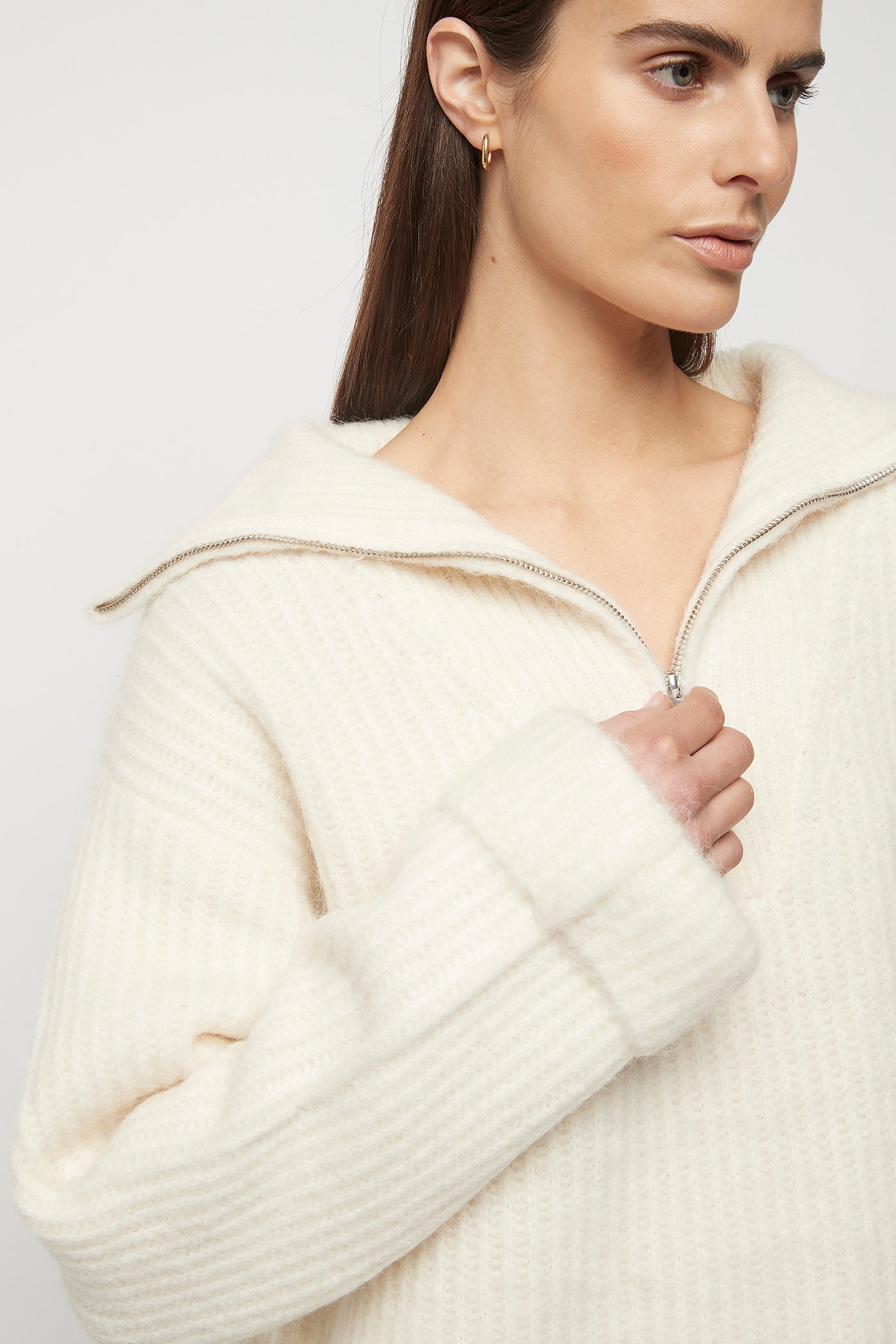 The Alpaca-Wool Collar Pullover