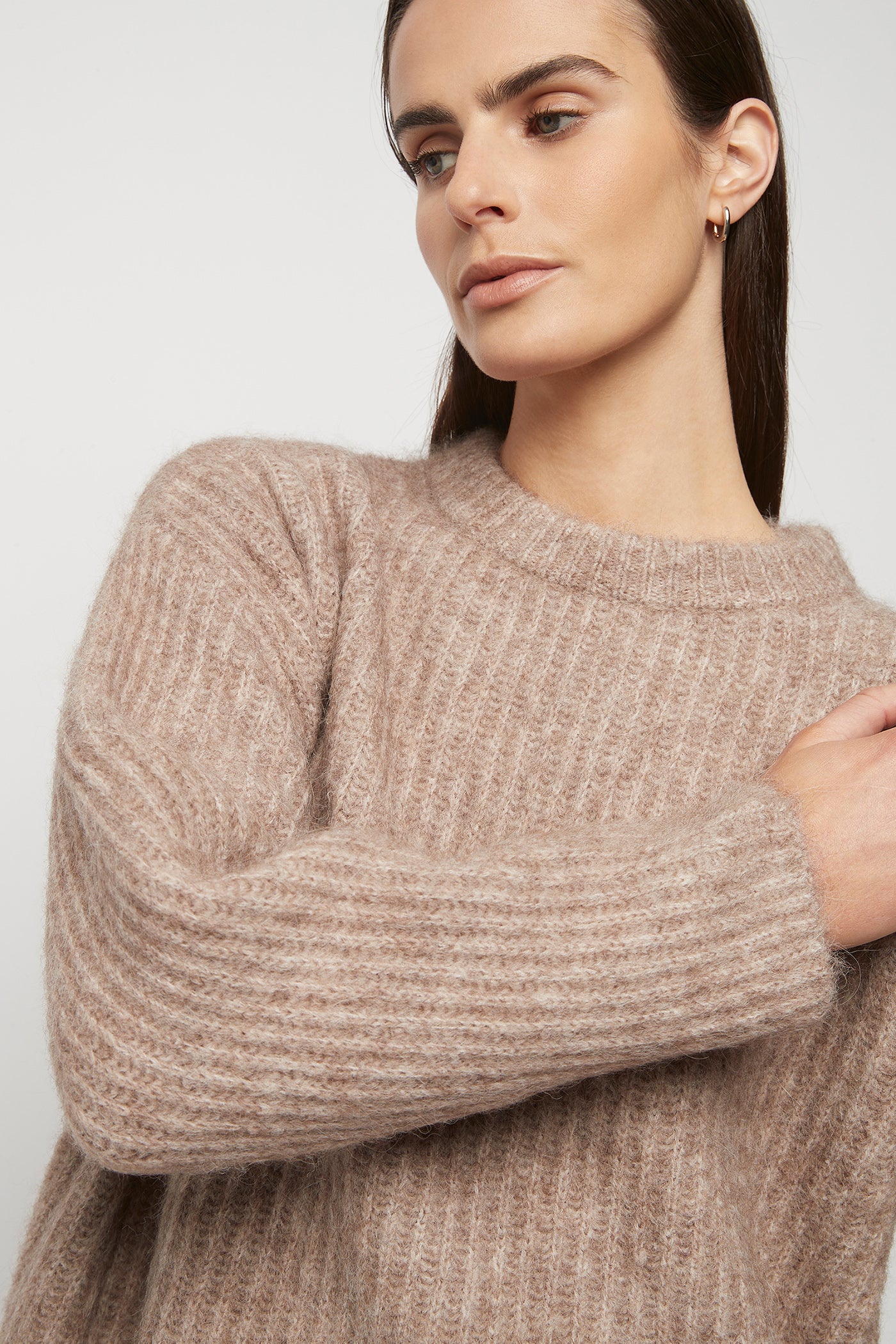 The Wool-Alpaca Crew Neck Knit