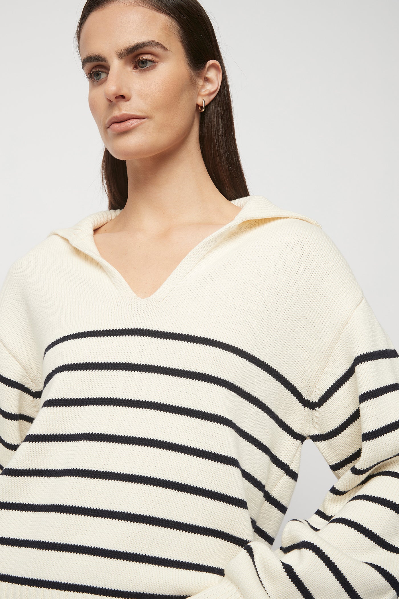 The Cotton Striped Polo Knit