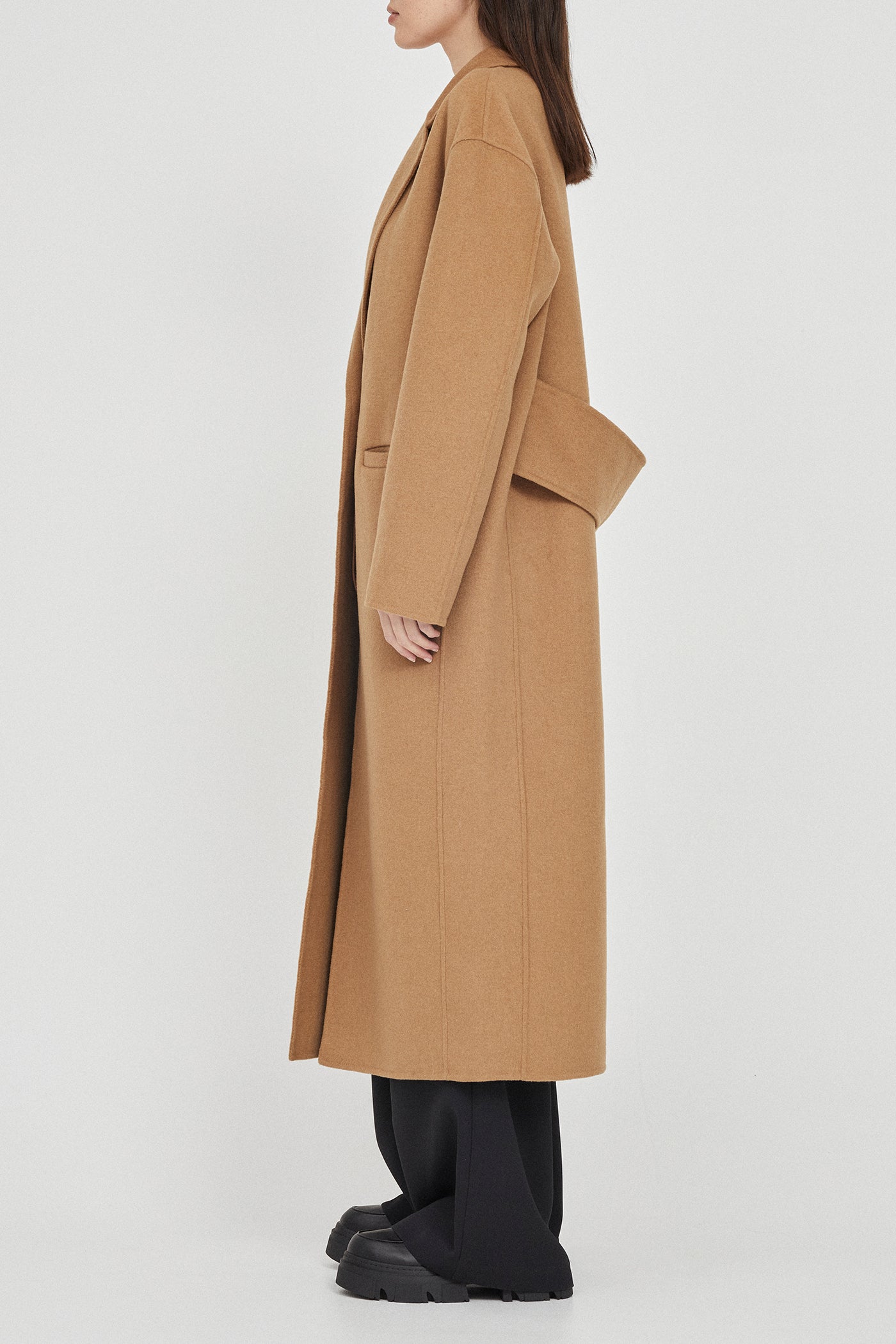 The Double Faced Button Wool Coat