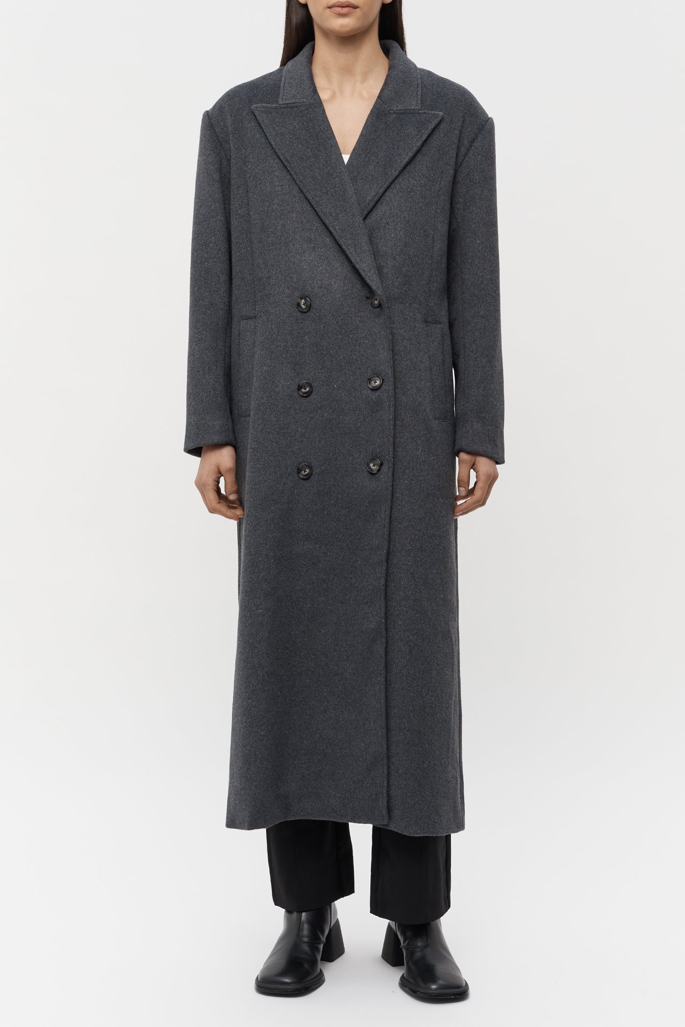 The Double Breasted Longline Wool Coat