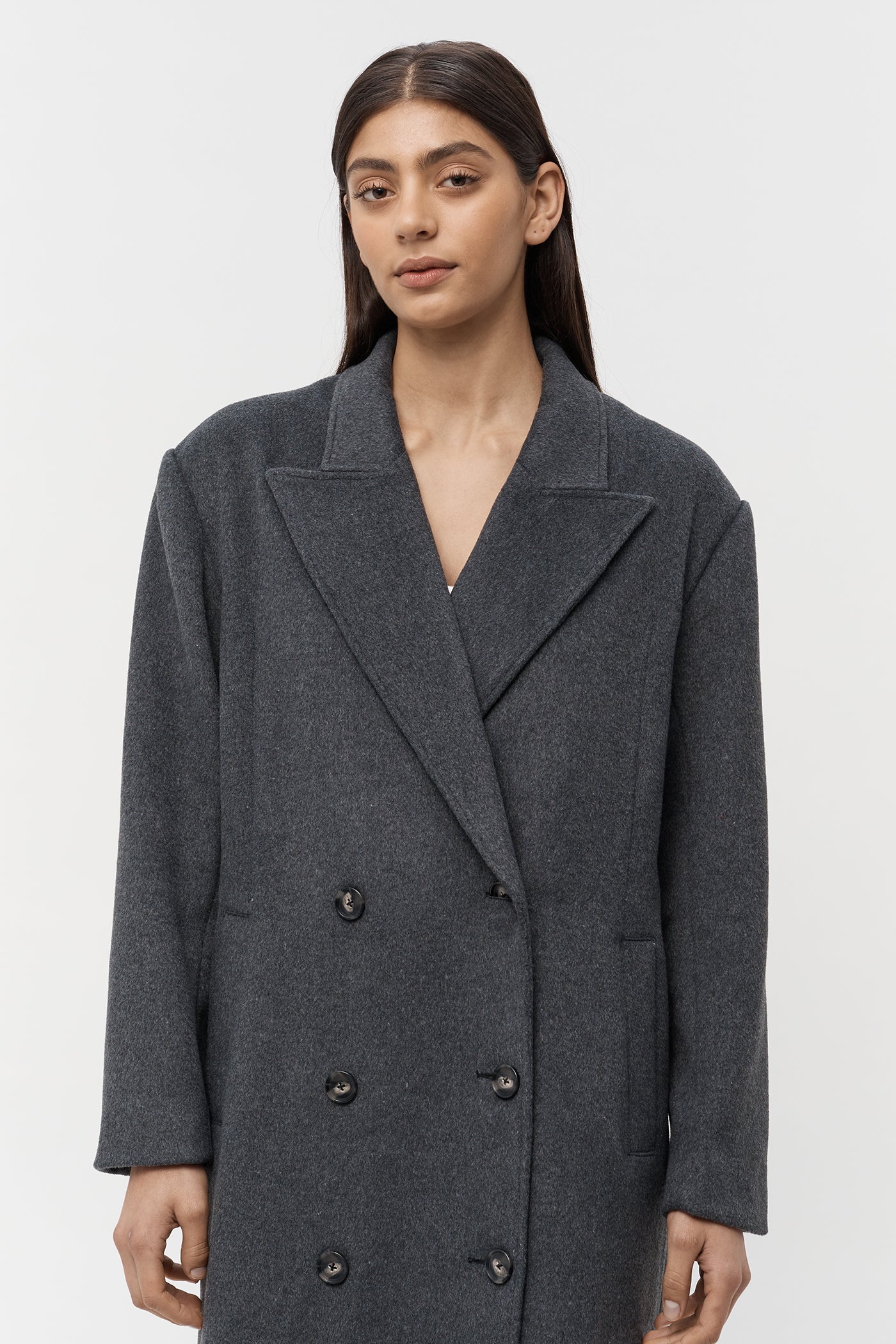 The Double Breasted Longline Wool Coat