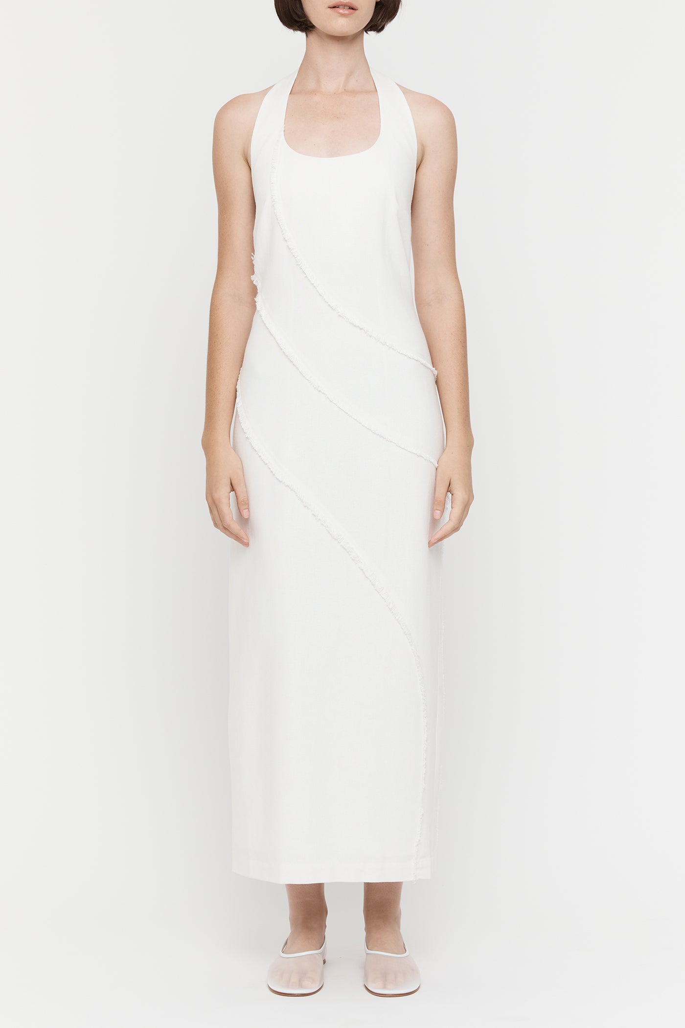 The Raw Edge Halter Dress