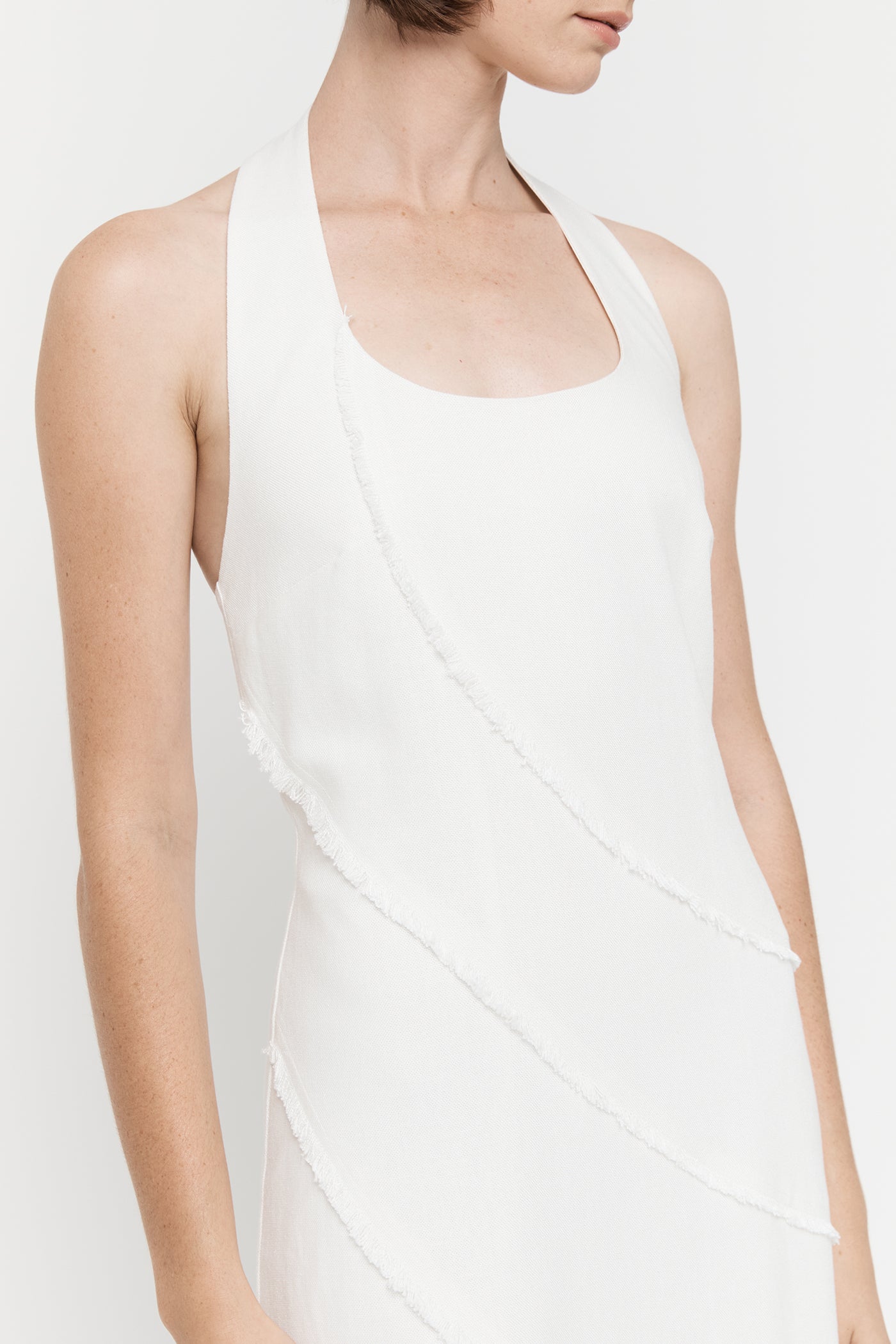 The Raw Edge Halter Dress