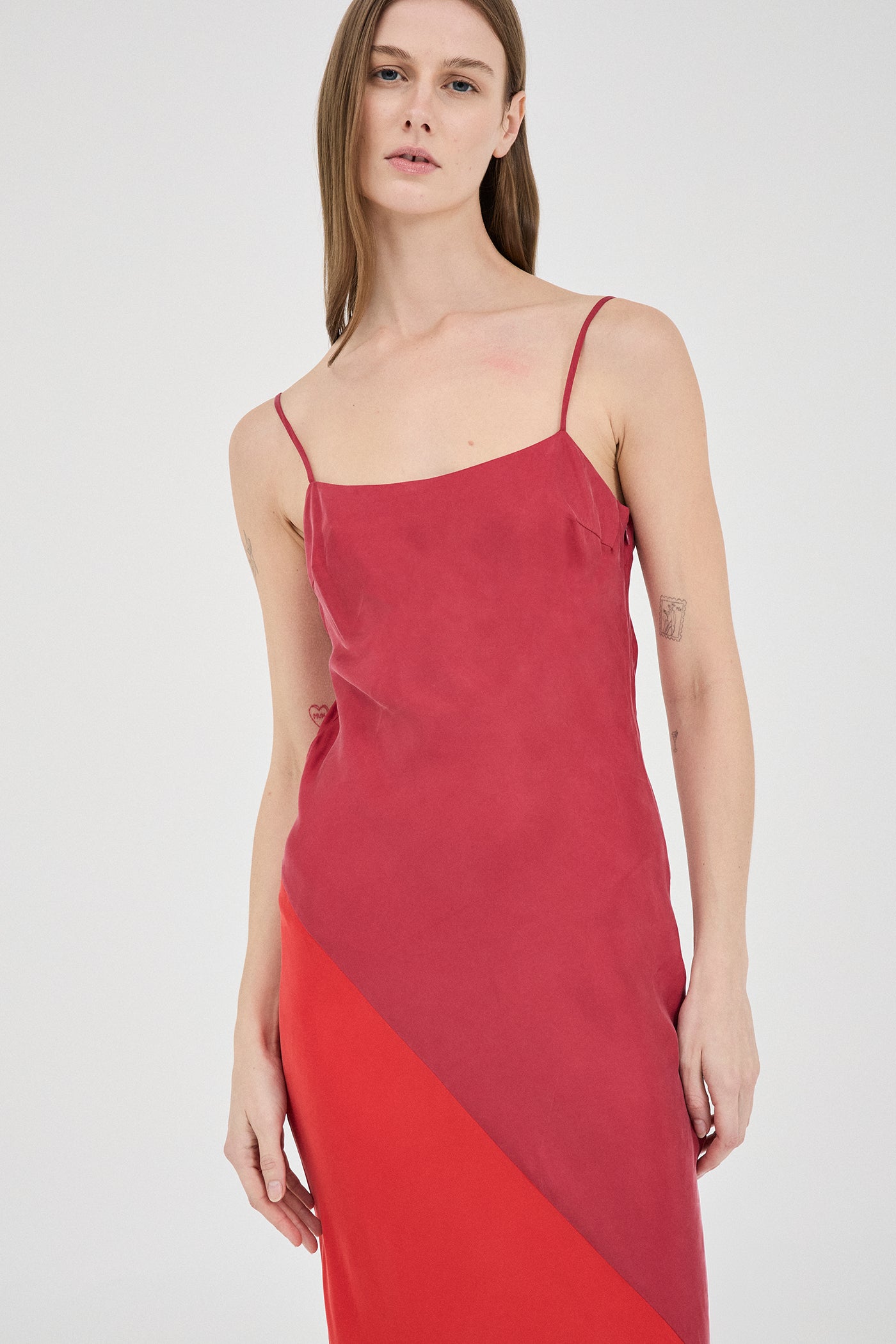 The Spliced Cupro Bias Dress